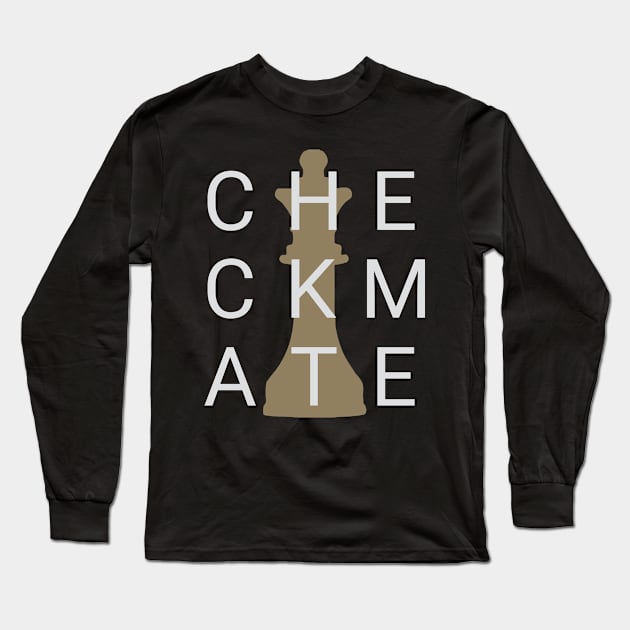 Checkmate - Queen Long Sleeve T-Shirt by ORENOB